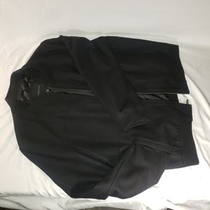 Structure Black Jacket Waist Length Slim Fit XL